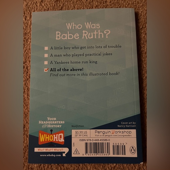 New! Lot of 3 Who Was / What Is Books - Babe Ruth, Michael Jordan, NASA - Picture 3 of 7